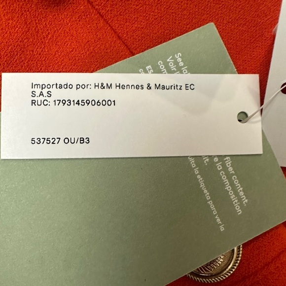 NEW H&M Women’s Button Front Jersey Sailor Shorts Red/Orange ~ Size S ~ NWT - Picture 8 of 10